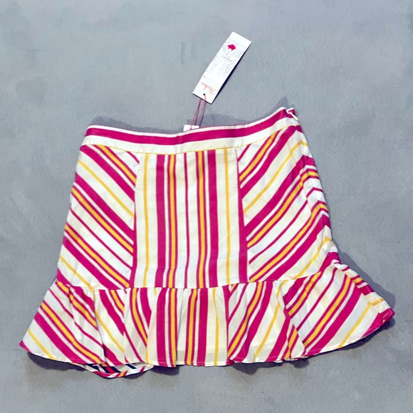 NWT Parker Poolside Stripe Vanessa Mini Skirt Size 4 - Picture 3 of 3